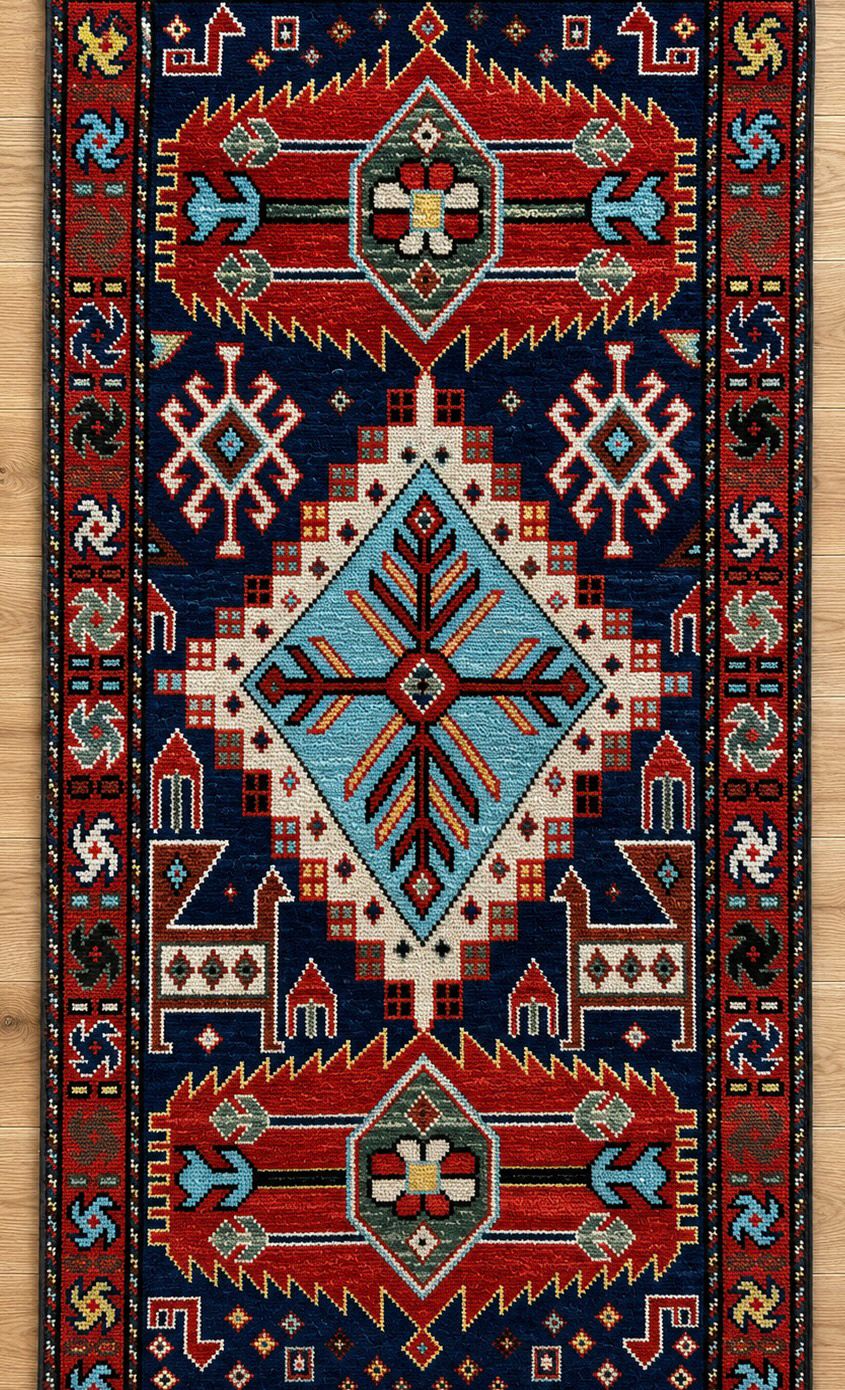 Shirvan  Hand-Knotted Pakistan Wool Rug 5840 116 x 63cm