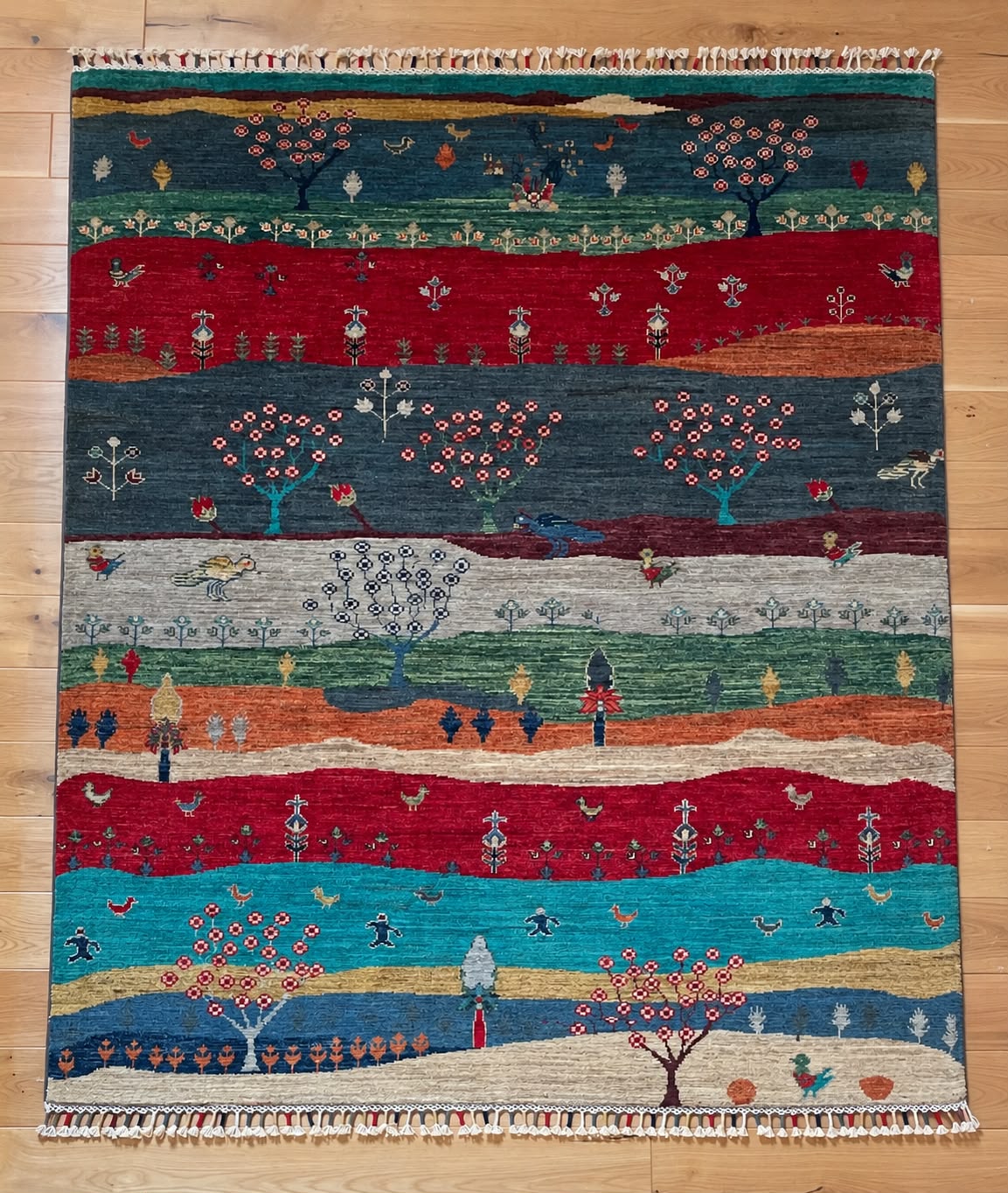 Kabul 04/26 Hand-Knotted Afghan Wool Rug 5933 187 x 156cm