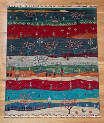 Kabul 04/26 Hand-Knotted Afghan Wool Rug 5933 187 x 156cm