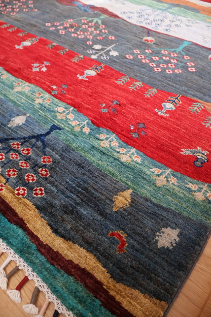 Kabul 04/26 Hand-Knotted Afghan Wool Rug 5933 187 x 156cm