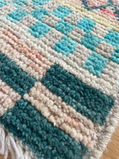 Moroccan Design Hand Knotted Afghan Wool Rug 5969 175 x 126cm
