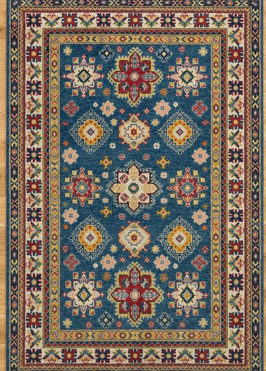 Kazak Hand Knotted Pakistani Wool Rug 5995 174 x 120cm