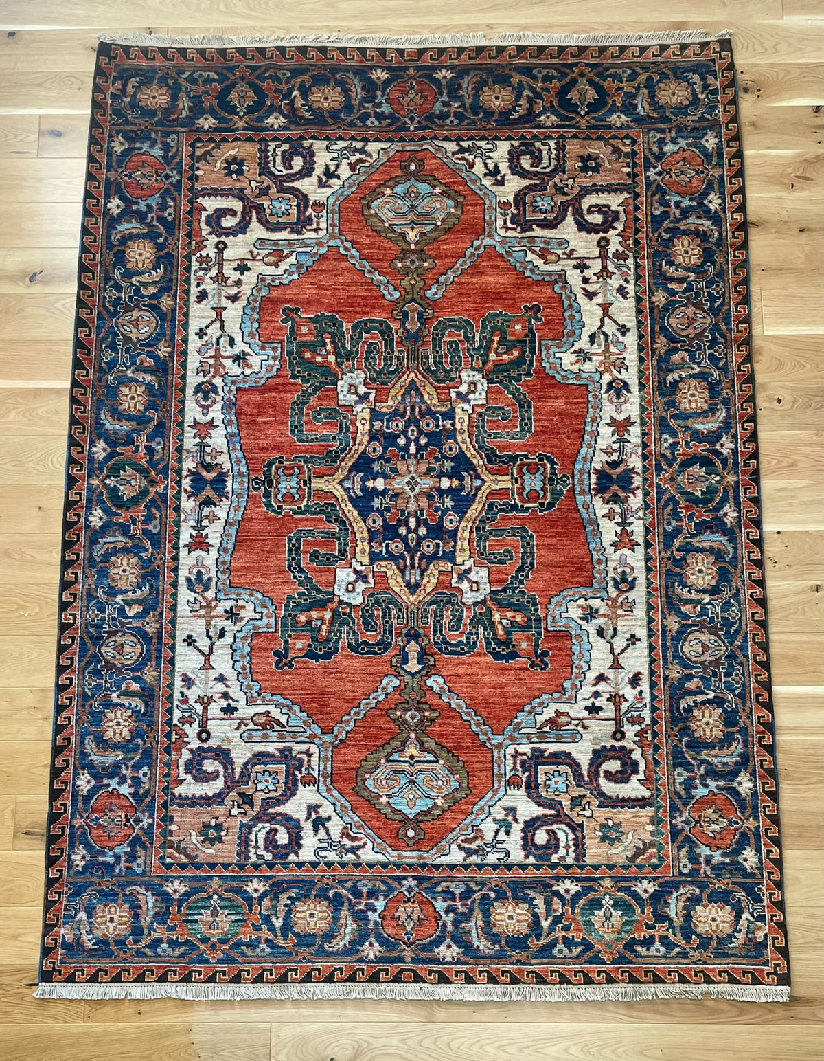 Kabul 3/7 Hand Knotted Afghan Wool Rug 6141 244 x 174cm