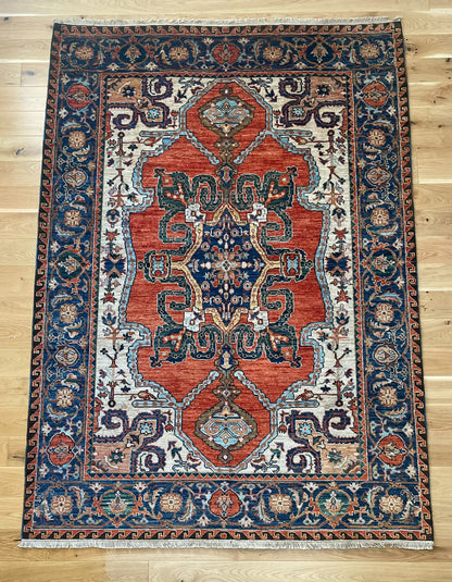 Kabul 3/7 Hand Knotted Afghan Wool Rug 6141 244 x 174cm
