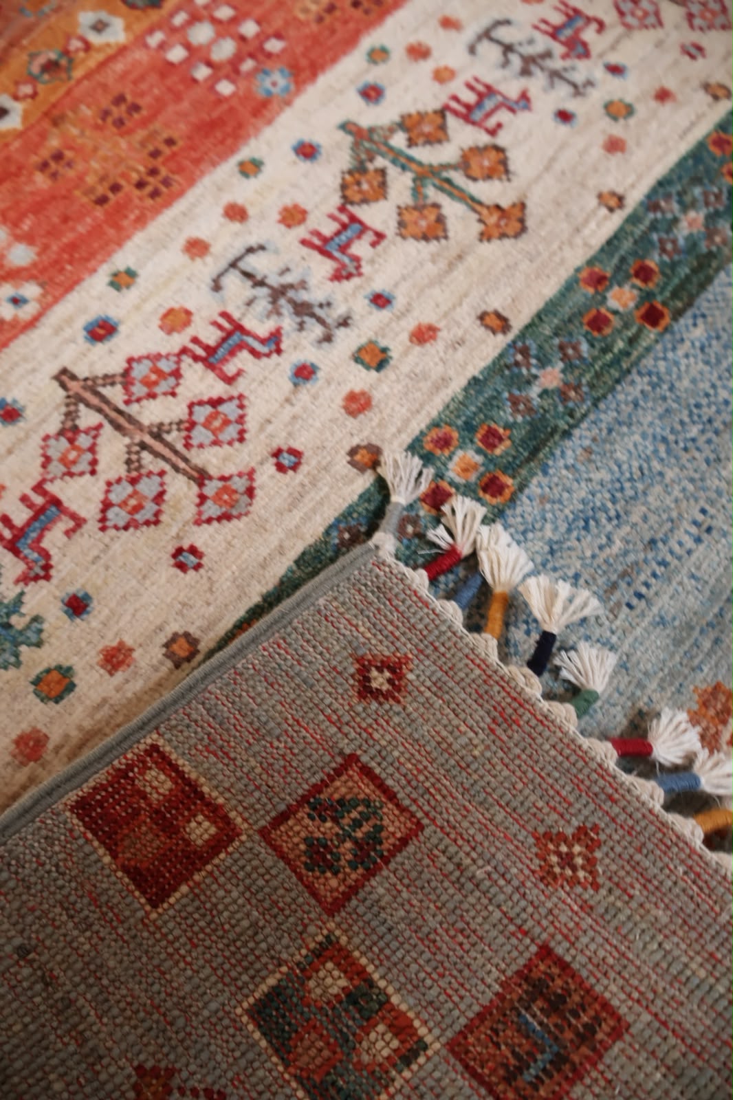 Loribaft Hand-Knotted Afghan Wool Rug 6184 187 x 125cm