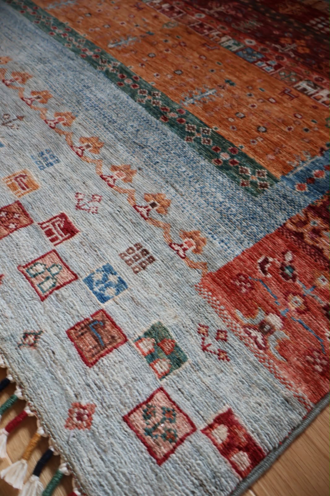 Loribaft Hand-Knotted Afghan Wool Rug 6184 187 x 125cm