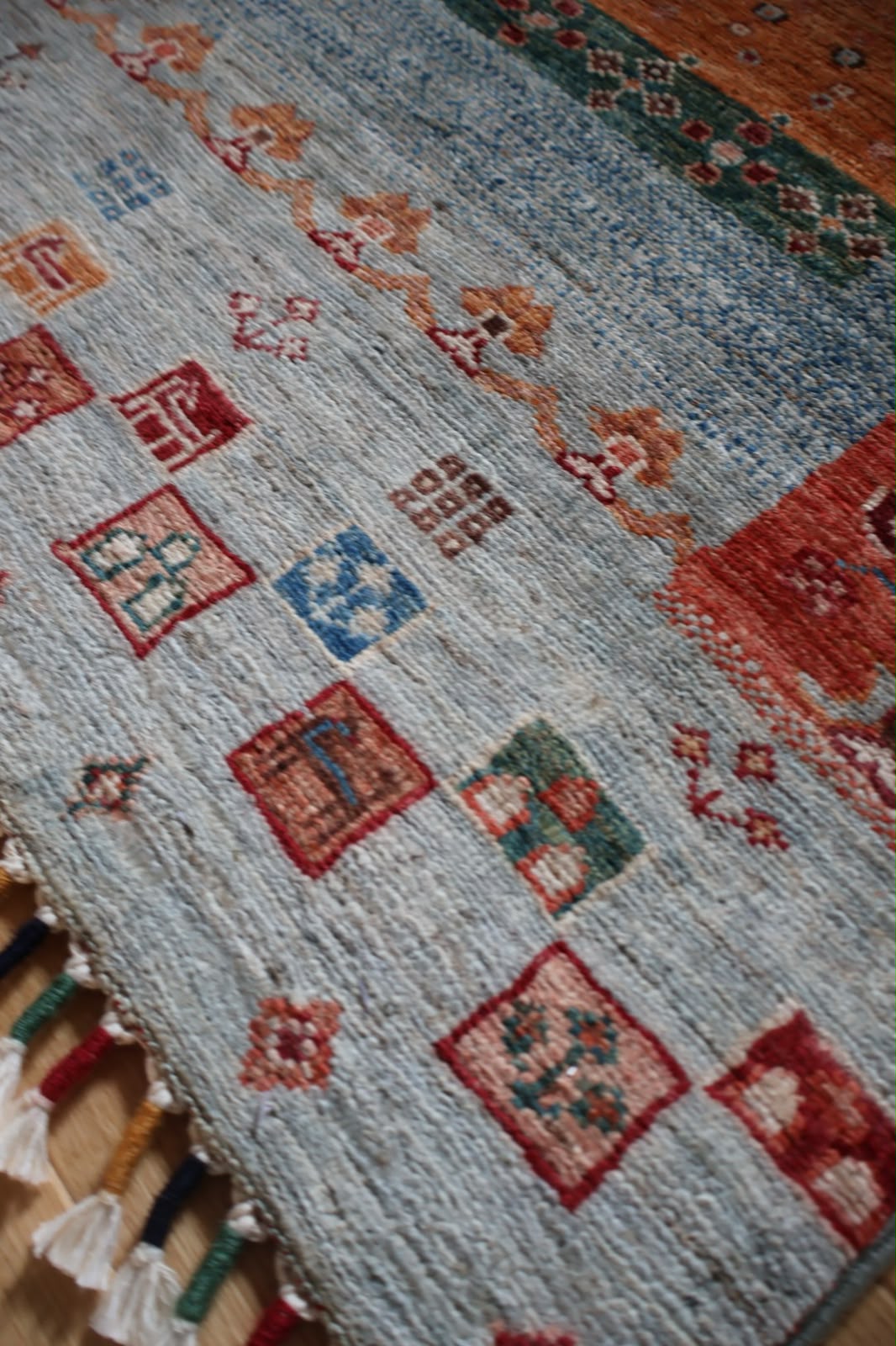 Loribaft Hand-Knotted Afghan Wool Rug 6184 187 x 125cm