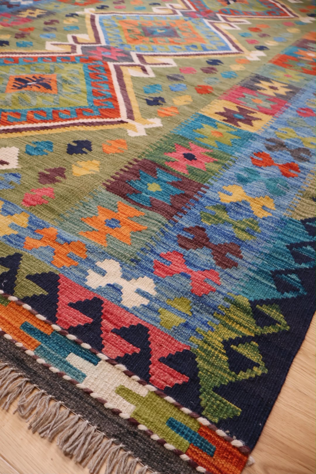 Kabul Hand Woven Afghan Wool Kelim 6190 252 x 173cm