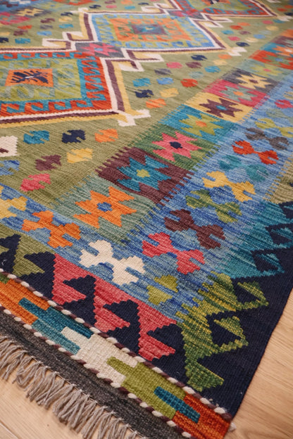 Kabul Hand Woven Afghan Wool Kelim 6190 252 x 173cm