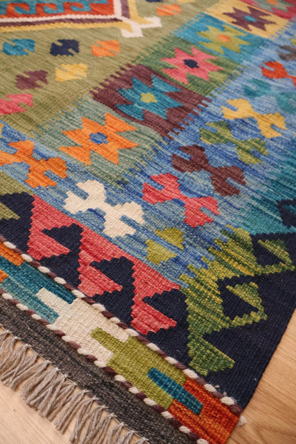 Kabul Hand Woven Afghan Wool Kelim 6190 252 x 173cm