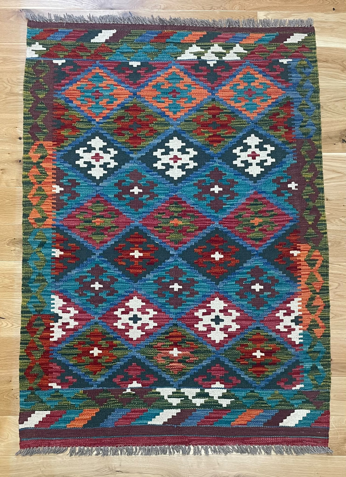 Kabul Hand Woven Afghan Wool Kelim 6200 148 x 104cm