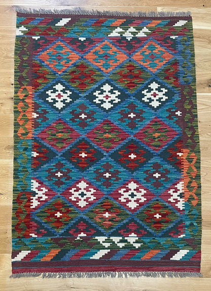 Kabul Hand Woven Afghan Wool Kelim 6200 148 x 104cm