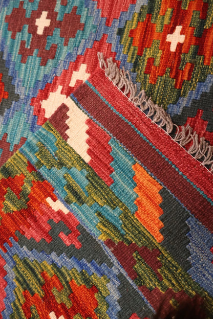 Kabul Hand Woven Afghan Wool Kelim 6200 148 x 104cm