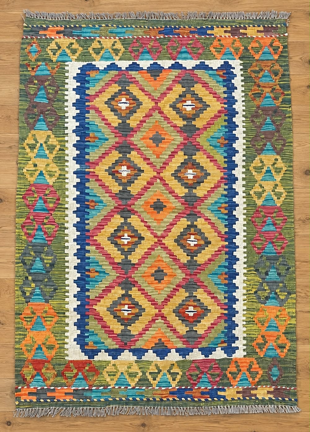 Kabul Kelim Hand-Woven Afghan Wool Rug 6201 150 x 104cm
