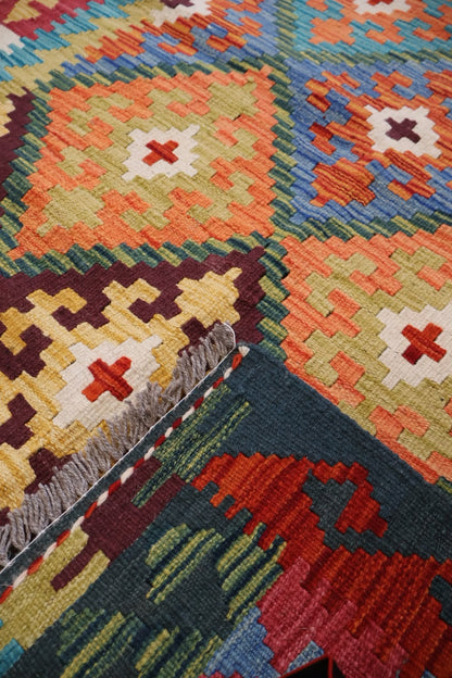 Kabul Kelim Hand-WOven Afghan Wool Rug 6212 176 x 133cm