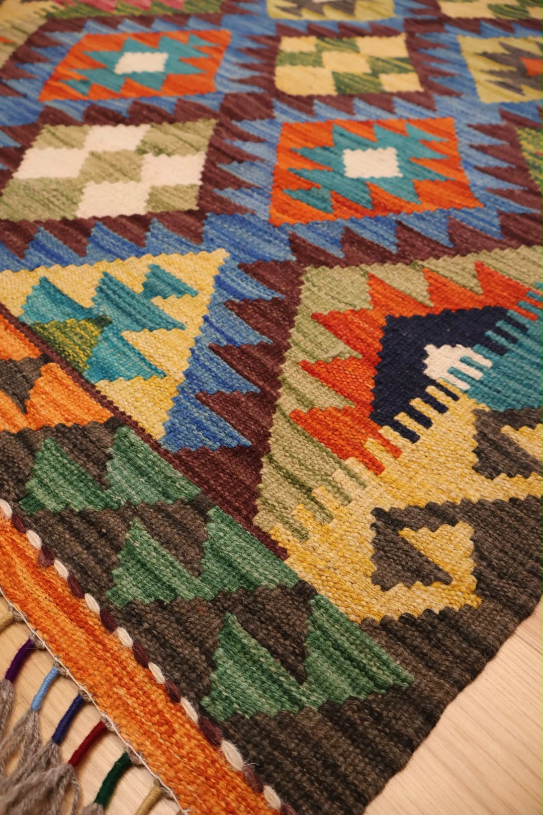 Kabul Hand Woven Afghan Wool Kelim 6217 159 x 101cm