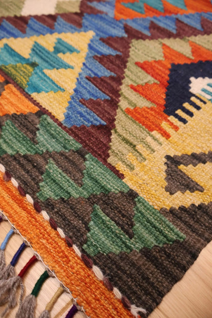 Kabul Hand Woven Afghan Wool Kelim 6217 159 x 101cm