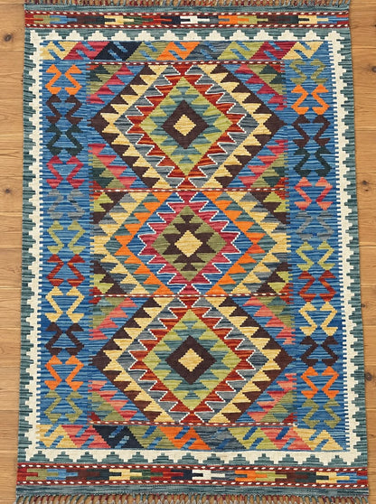 Kabul Kelim Hand-Woven Afghan Wool Rug 6219 151 x 96cm