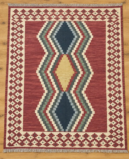 Kabul Kelim Hand-Woven Afghan Wool Rug 6235 199 x 150cm