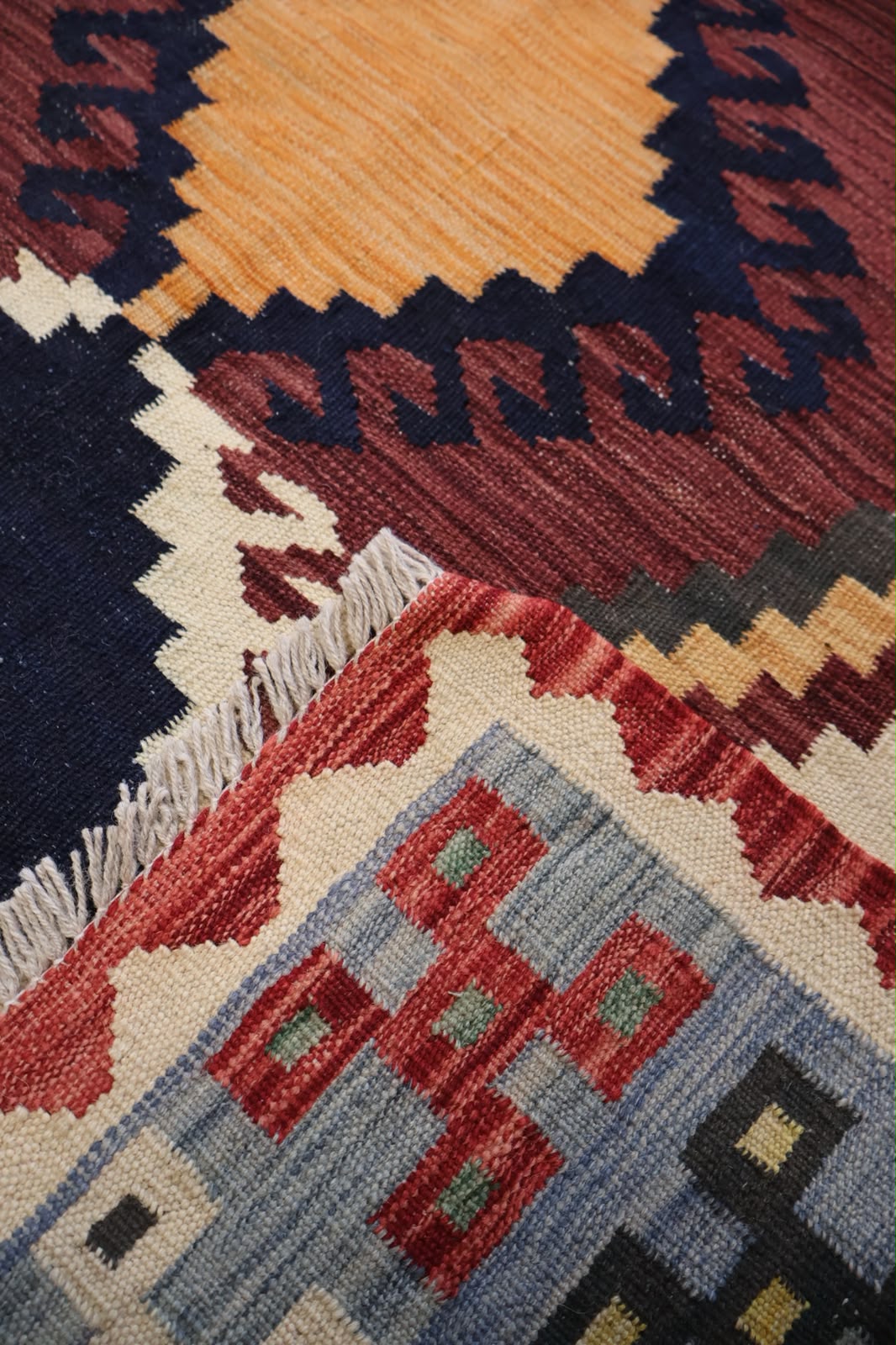 Kabul Kelim Hand-Woven Afghan Wool Rug 6239 190 x 148cm