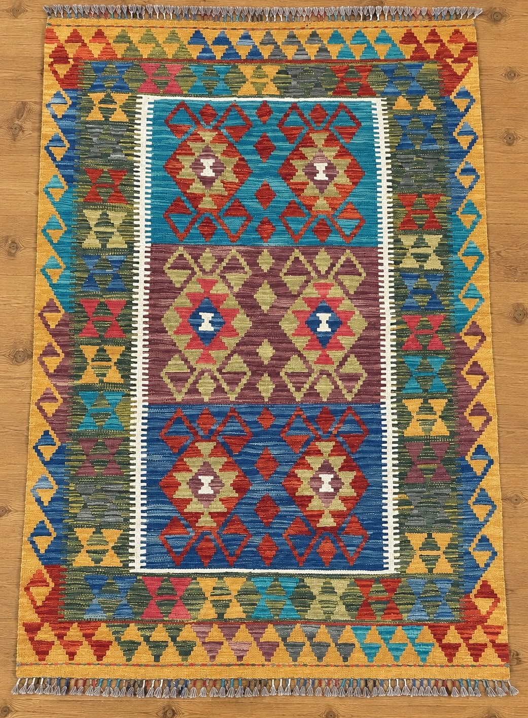 Kabul Kelim Hand-Woven Afghan Wool Rug 6240 181 x 123cm