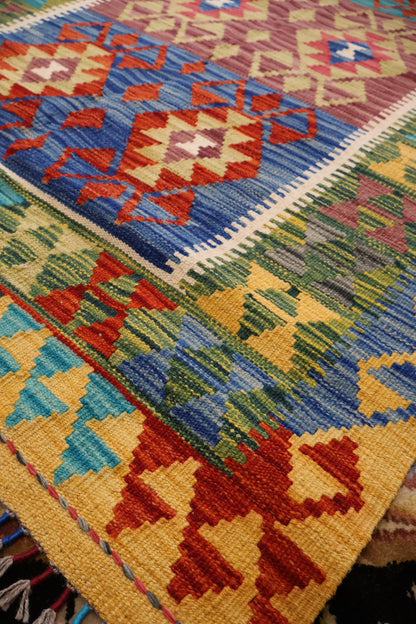 Kabul Kelim Hand-Woven Afghan Wool Rug 6240 181 x 123cm