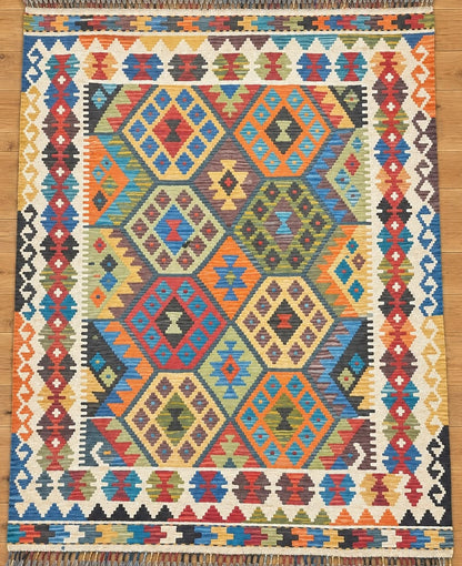 Kabul Kelim Hand-Woven Afghan Wool Rug 6212 176 x 133cm