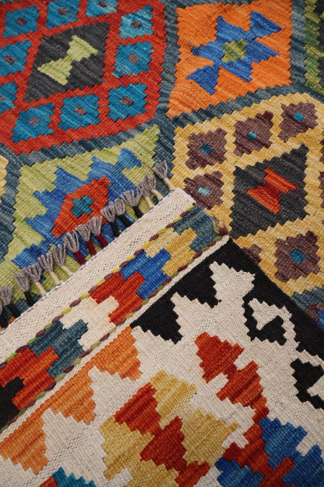 Kabul Kelim Hand-Woven Afghan Wool Rug 6212 176 x 133cm