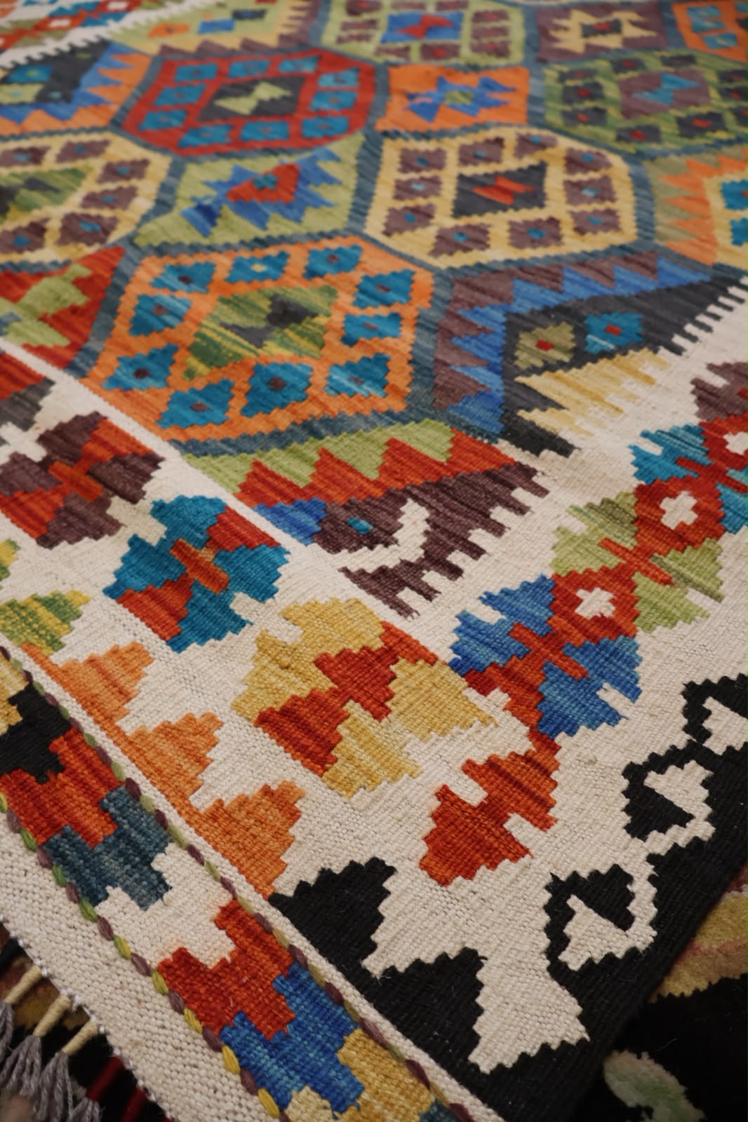 Kabul Kelim Hand-Woven Afghan Wool Rug 6212 176 x 133cm
