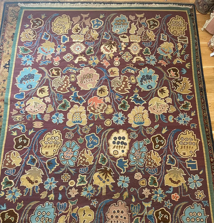Georgian Flower Hand-Woven Indian Wool Rug 2 11250 395 x 257cm