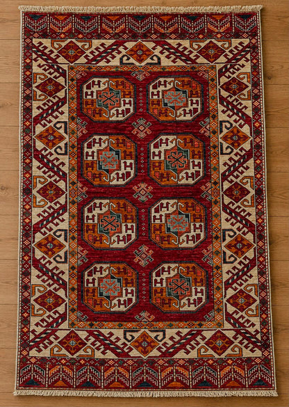 Kabul 12/7 Hand-Knotted Afghan Wool Rug 6150 182 x 121cm