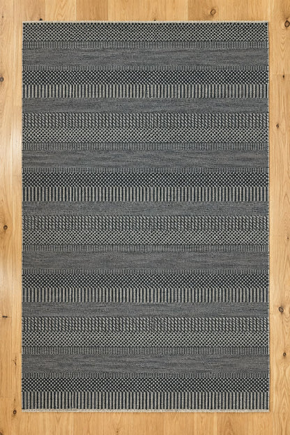 Illusion Hand-Knotted Indian Wool Rug C-21 181 x 123cm