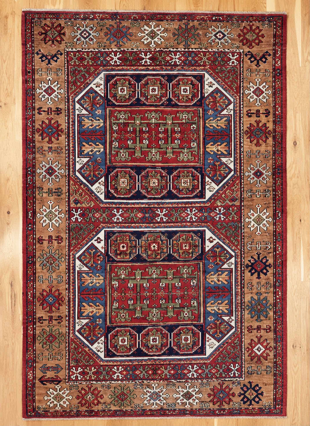 Antique Style Hand Knotted Afghan Wool Rug 3639 181 x 110cm
