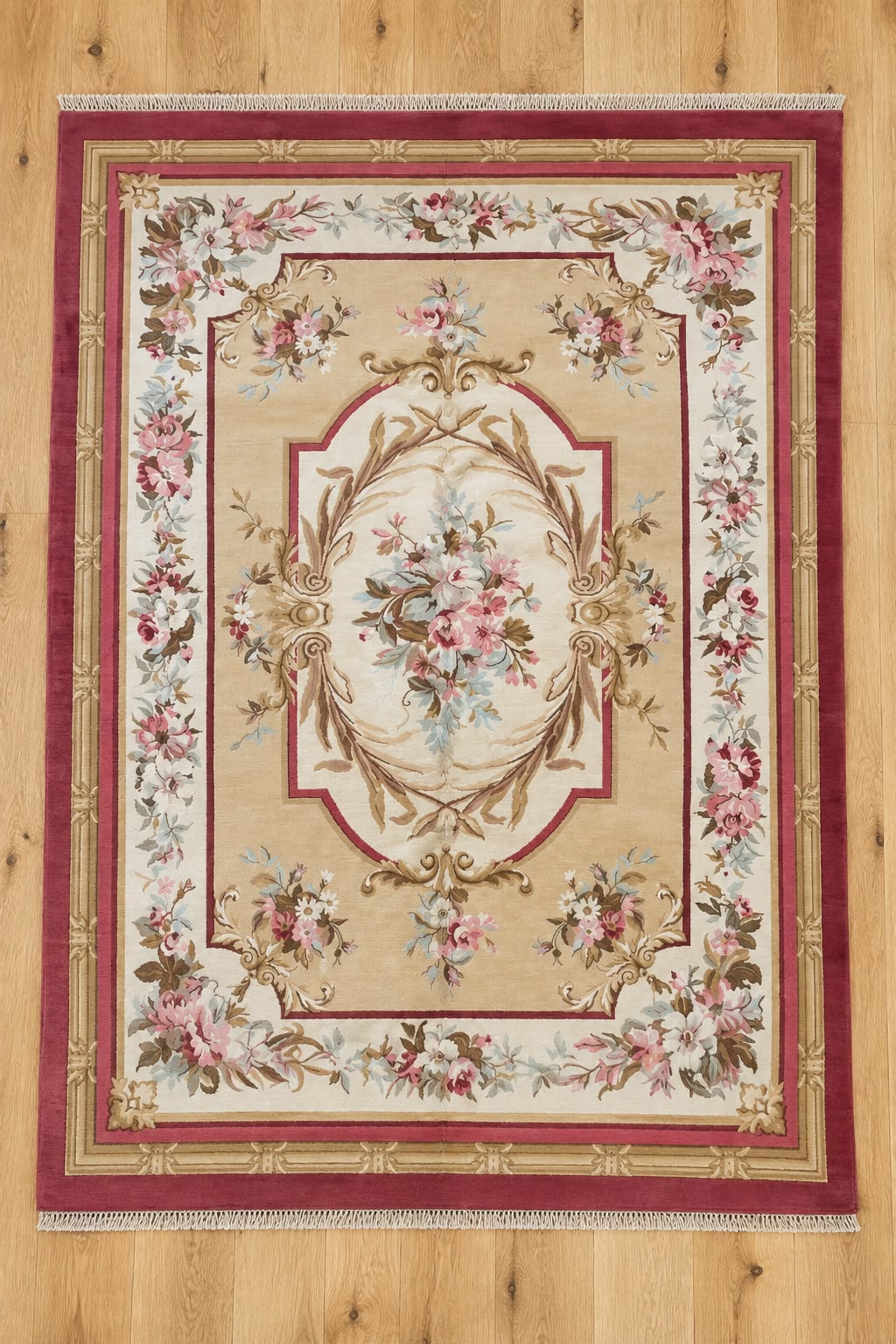 Rushes Hand-Knotted Indian Wool Rug 58855 337 x 245cm