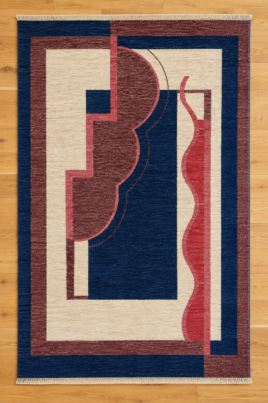 Jazz Hand-Knotted Afghan Wool Rug 3876 227 x 152cm