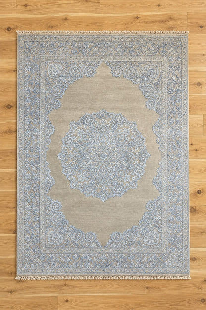 Traditional Design Hand-Knotted Indian Wool Rug 5 AA 240 x 170cm