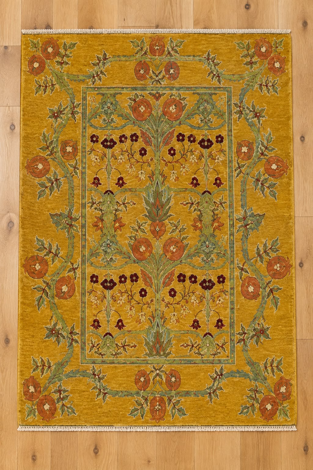 Lahore Pasham Hand-Knotted Pakistani Wool Rug 6175 256 x 169cm