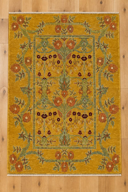 Lahore Pasham Hand-Knotted Pakistani Wool Rug 6175 256 x 169cm