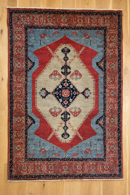 Traditional Hand Knotted Indian Wool Rug 15AA 212 x 148cm