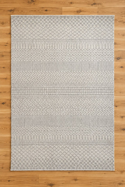Odyssey Stone Hand Knotted Afghan Wool Rug 5213 199 x 140cm