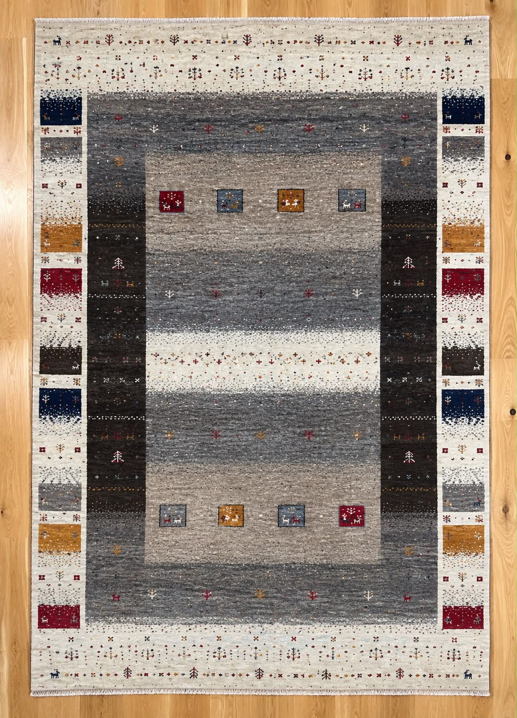 Loribuft Hand Knotted Indian Wool Rug 4605 185 x 125cm