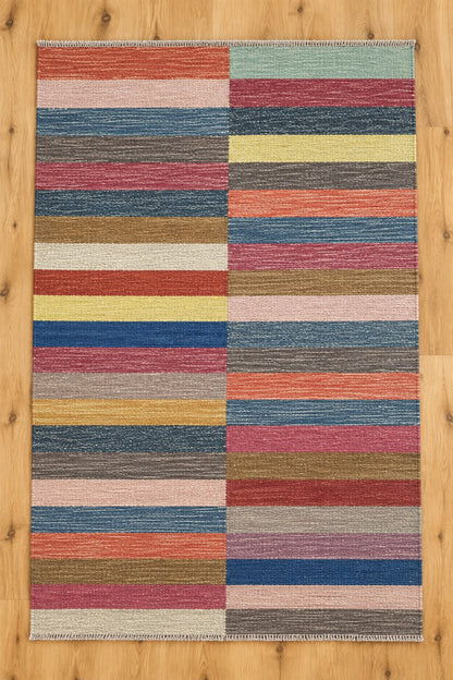 Fine Kelim Hand Woven Pakistani Wool Rug 5326 180 x 124cm