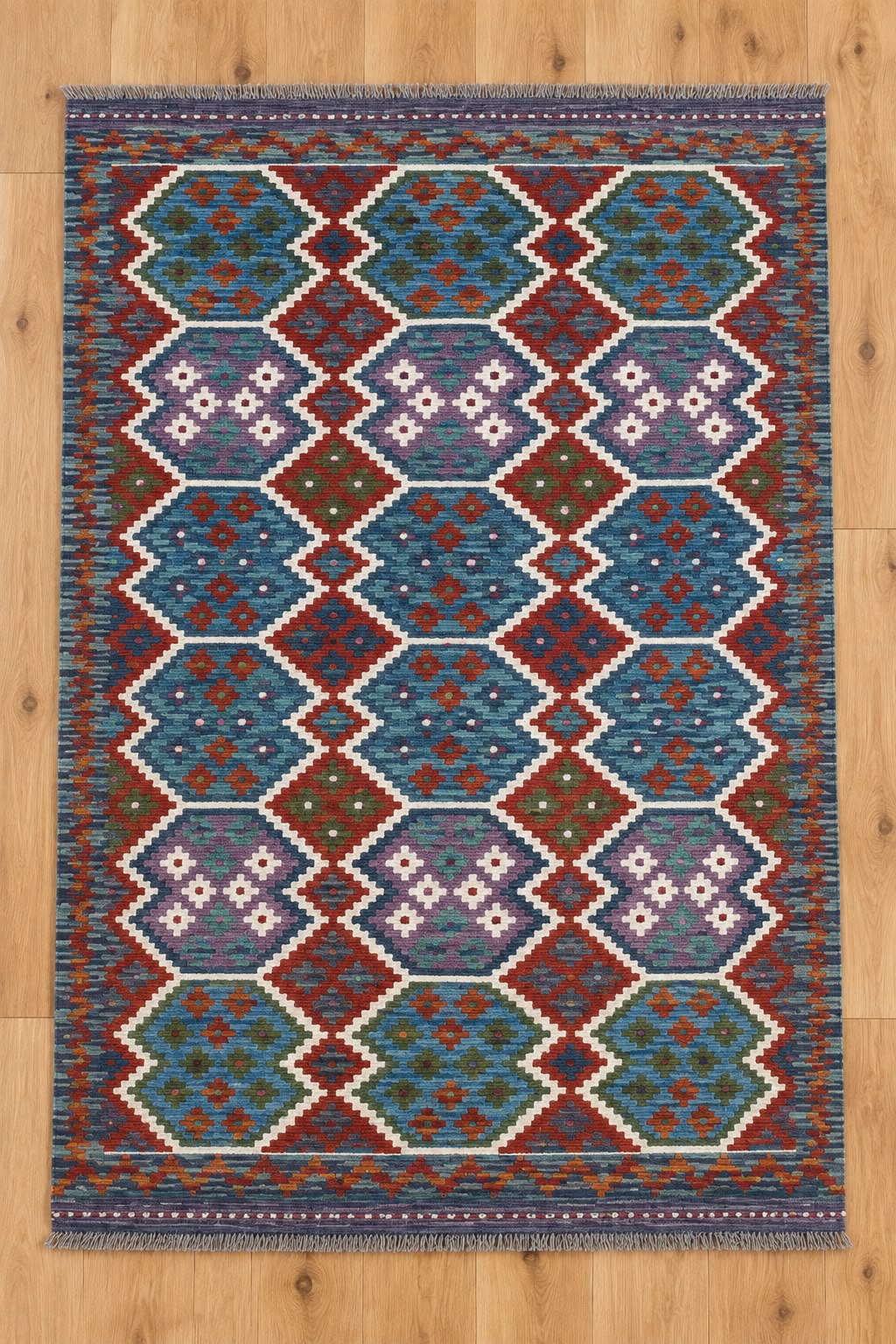 Mamiana Kelim Hand-Woven Afghan Wool Rug 5799 183 x 120cm