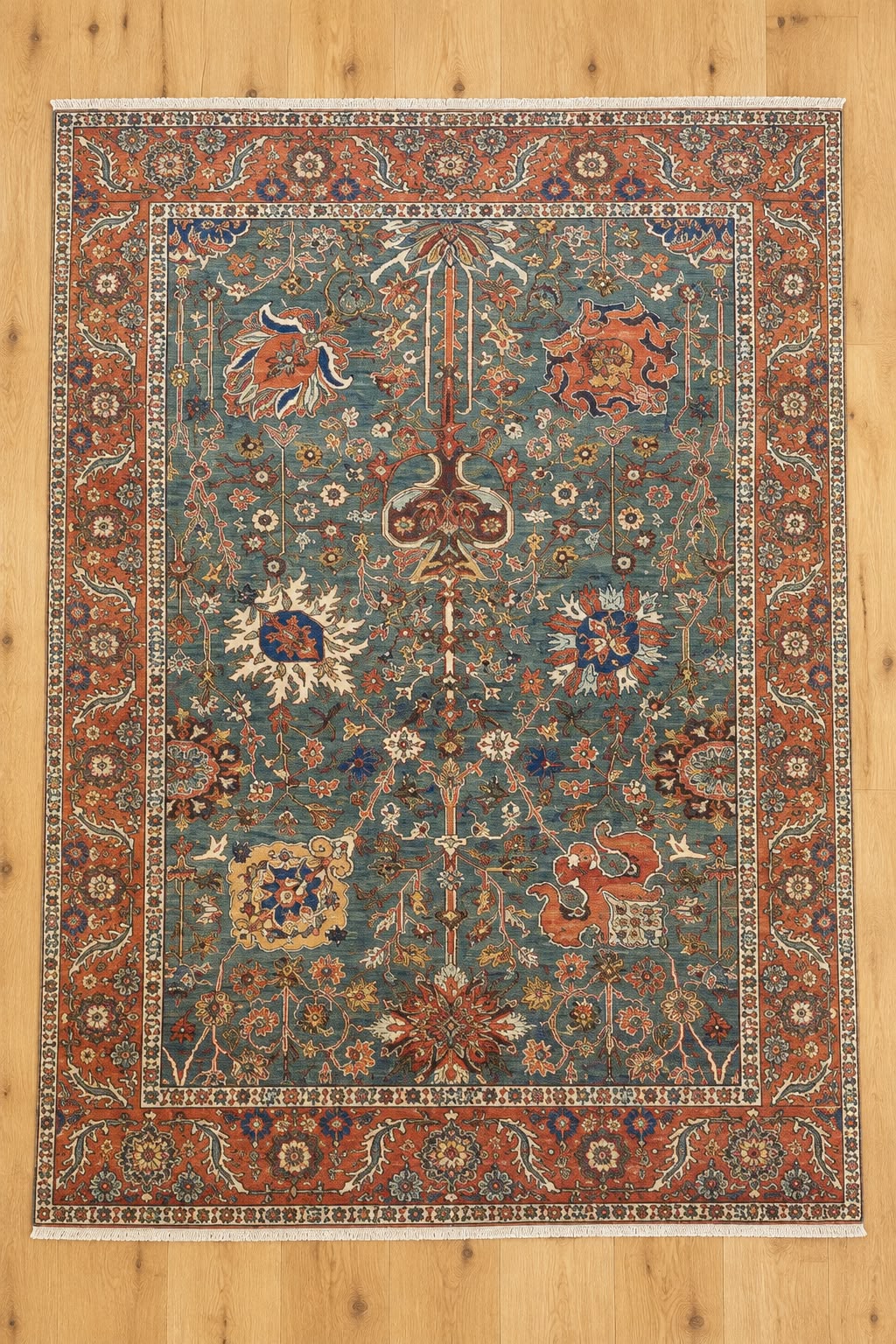 Kabul Hand Knotted Afghan Wool Rug 260 x 203cm 6142