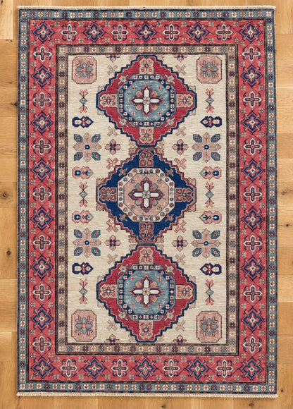 Kazak Hand Knotted Pakistani Wool Rug 5989 187 x 127cm