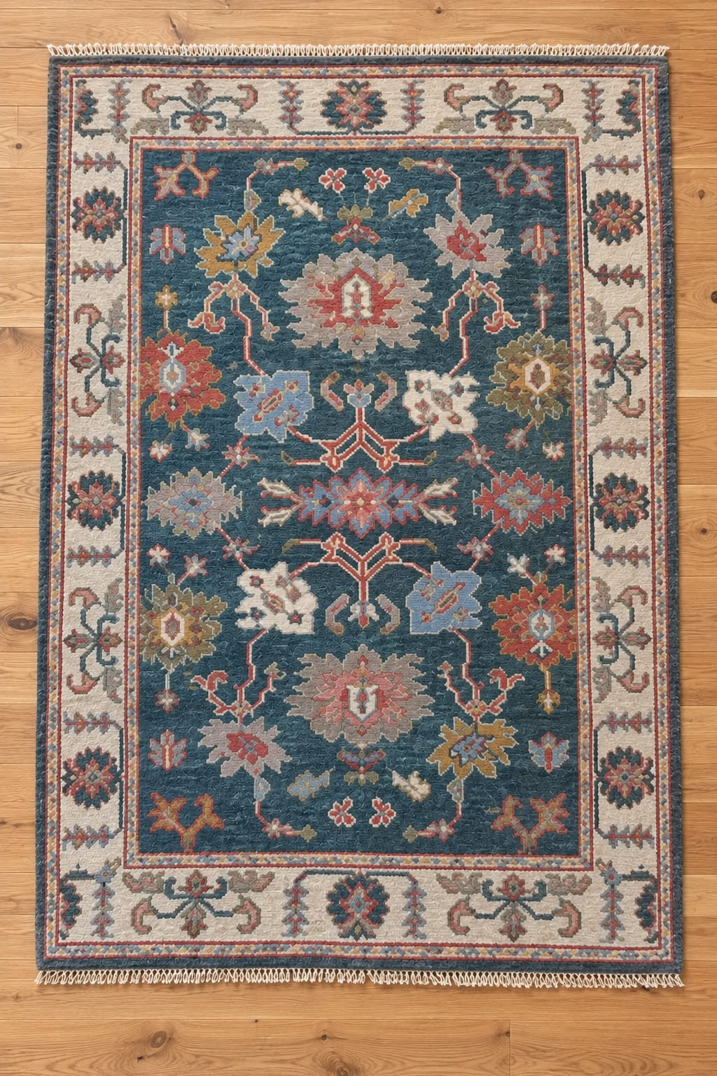Oushak Hand-Knotted Afghan Wool Rug 2209 180 x 125cm