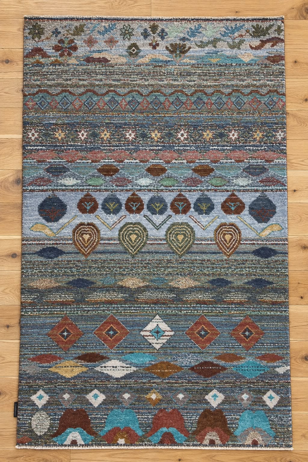 LES-506 Jaipur Hand-Knotted Indian Wool Rug 152 x 94cm