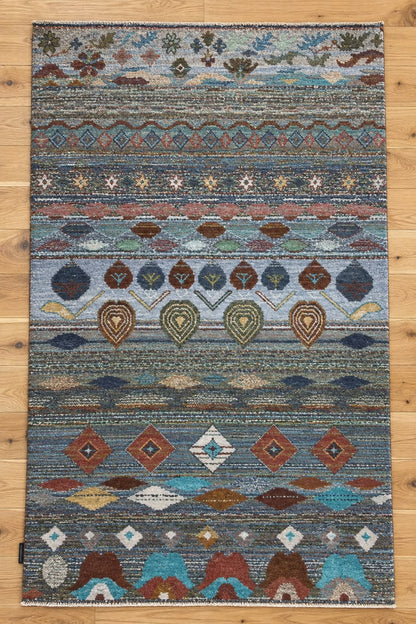 LES-506 Jaipur Hand-Knotted Indian Wool Rug 152 x 94cm