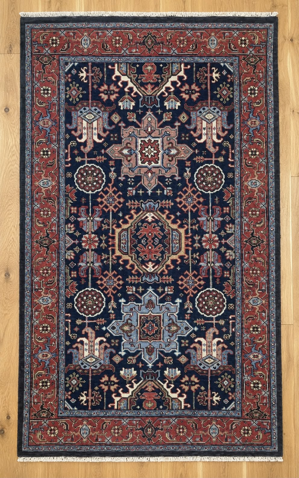 Kashi Design Hand Knotted Indian Wool Rug 11454 152 x 90cm