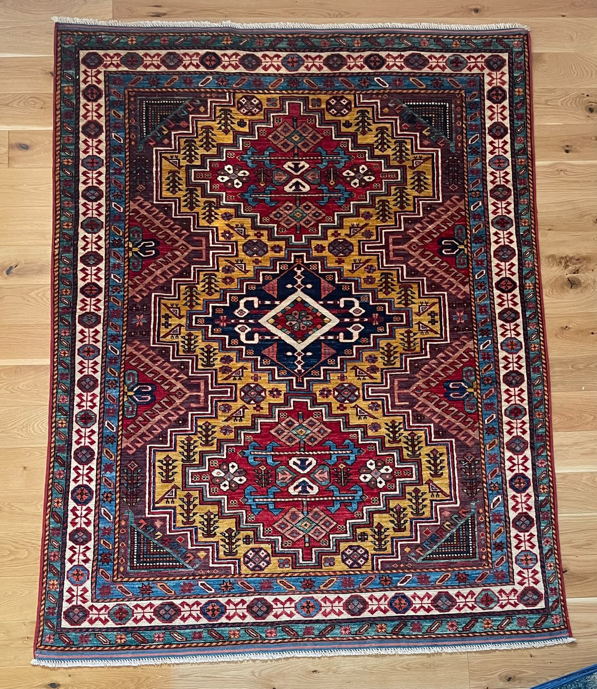Kabul Antique Style Hand-Knotted Afghan Wool Rug 3176 199 x 155cm